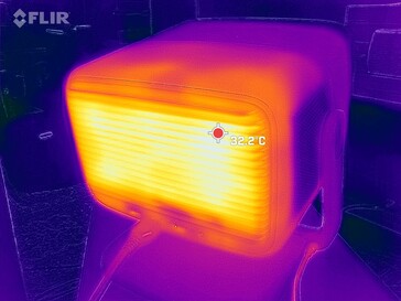 Les points chauds à l'arrière dépassent à peine 40 °C