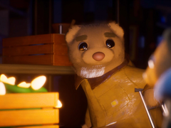 Sur la photo, une capture d'écran officielle de Light Up the Town avec le protagoniste du jeu, Bean, le furet. (Source de l'image : Steam)