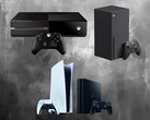 Les consoles Xbox One, Xbox Series X, PS4 et PS5 sont représentées (Source de l'image : Microsoft Gaming, Sony PlayStation avec modifications)