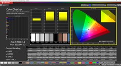 CalMAN ColorChecker calibré (espace colorimétrique cible P3)