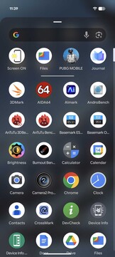 Tiroir de l'application