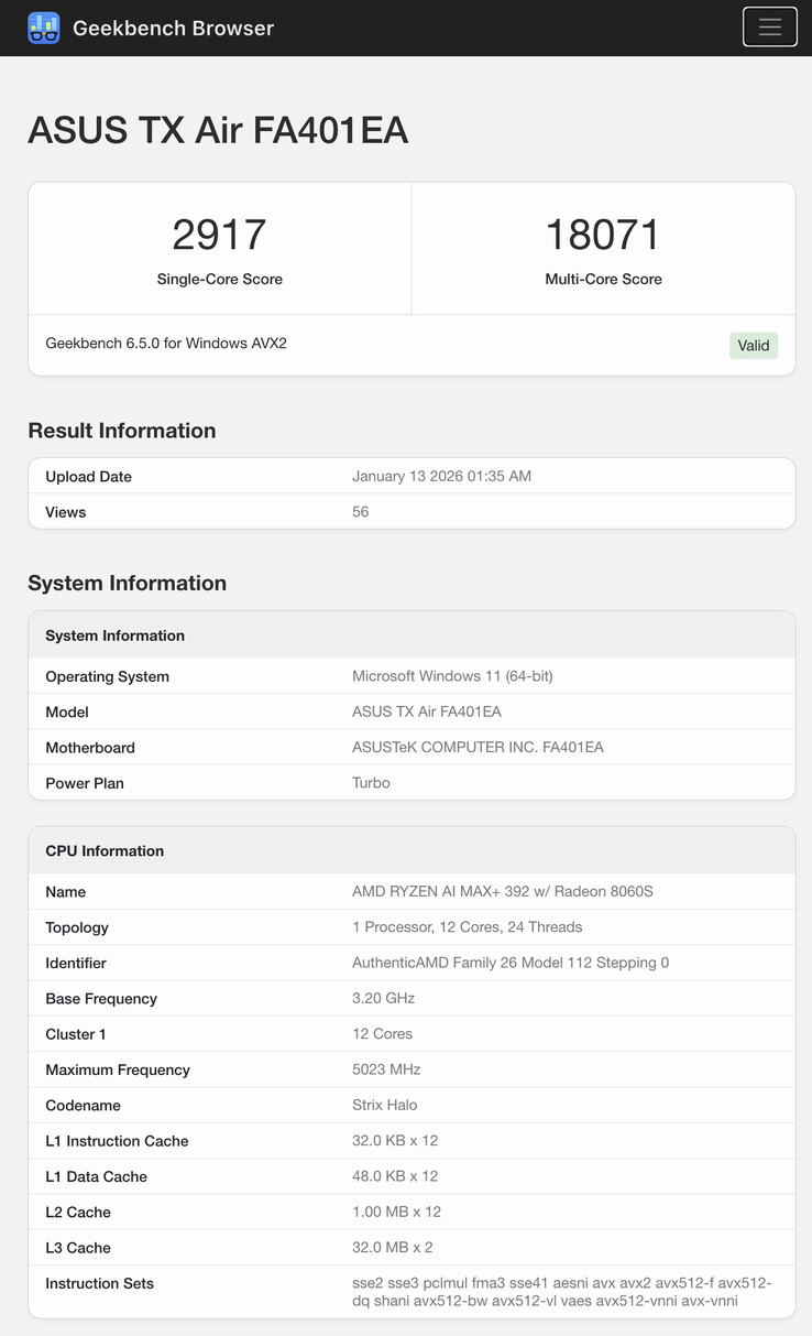 (Source : Geekbench)