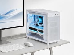 Le Prime A303 est disponible en blanc avec des panneaux latéraux en verre. (Source de l&#039;image : Asus)