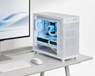 Le Prime A303 est disponible en blanc avec des panneaux latéraux en verre. (Source de l'image : Asus)