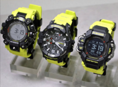 De gauche à droite, le Casio GW-9500MRY-1A9 Mudman, GR-B300RY-1A9 GravityMaster, GPR-H1000RY-1A9 RangeMan (Source de l'image : @geesgshock sur Instagram))
