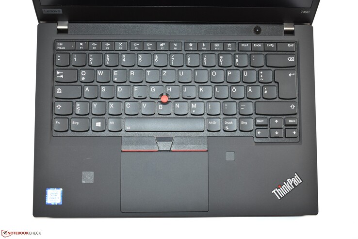 Le clavier du Lenovo ThinkPad T490.