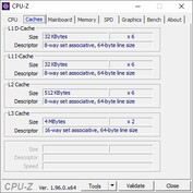 Lenovo IdeaPad Flex 5 CPU-Z : Onglet Caches