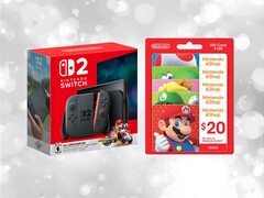 Offre groupée Switch 2 Mario Kart World avec cartes-cadeaux Nintendo eShop (Source des images : Nintendo of America, Sam's Club avec modifications)