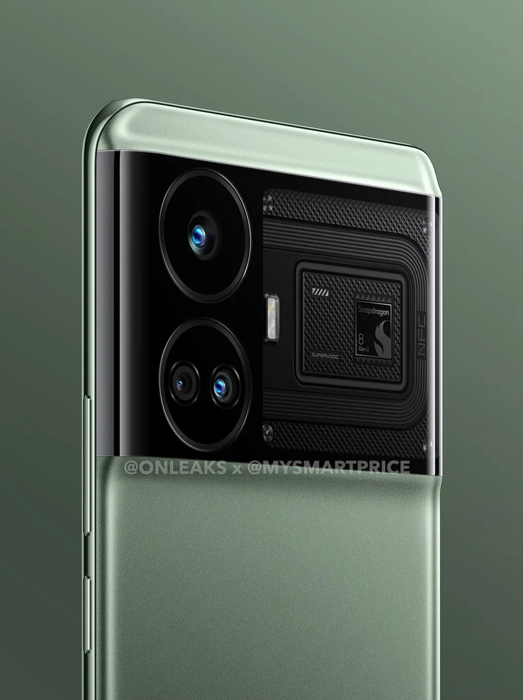 Le "Realme GT Neo6" devient plus proche d'un Pixel dans de nouveaux rendus. (Source : OnLeaks x MySmartPrice)