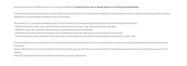 Samsung Health invite ses utilisateurs à partager leurs données de santé afin de contribuer à l'entraînement de l'IA.