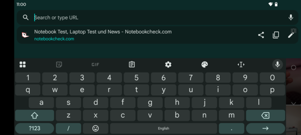 Clavier horizontal