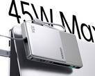 La nouvelle batterie externe est dotée d’un petit écran sur le côté. Sur l’image : un visuel promotionnel mettant en avant la prise en charge de la charge rapide 45 W.