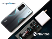La version K50 Gaming Edition sur le thème de la F1 et sa brique d'alimentation. (Source : Navitas)