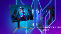 Acer dévoile le moniteur de jeu OLED Predator X27U F3 (Source de l'image : Acer [édité])
