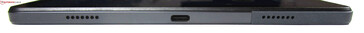 À gauche : haut-parleur, USB-C 2.0, haut-parleur