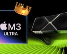 Le SoC Apple M3 Ultra brille dans les premiers résultats de GFXBench, rivalisant avec les GPU de bureau haut de gamme de Nvidia et AMD. (Source de l'image : Apple, Nvidia, édité)