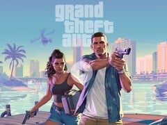 Page d'accueil de GTA 6 mise à jour montrant Jason et Lucia. (Source de l'image : Rockstar)
