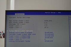 CPU configuré avec 7 - 25 W