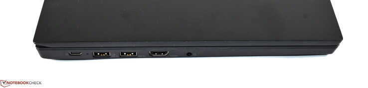 Côté gauche : USB C 3.1 Gen 1, 2 USB A 3.0, HDMI, prise jack.