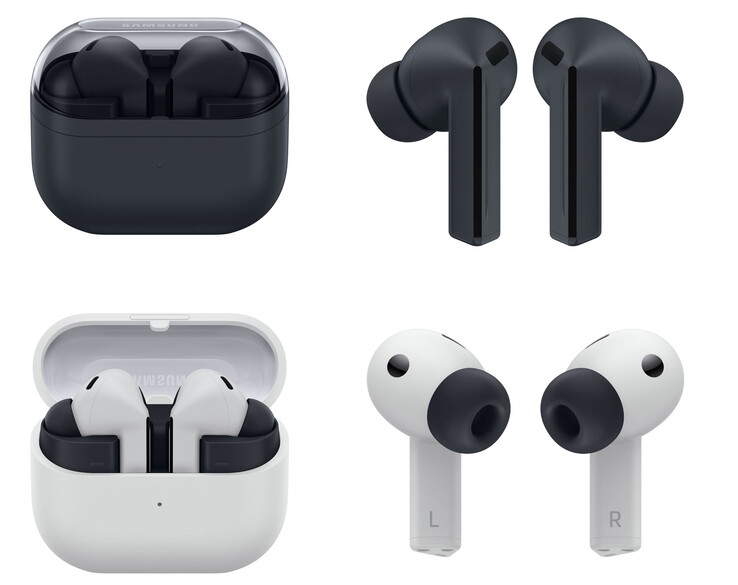 Design et options de couleur du Galaxy Buds 3 FE (Image source : Samsung)