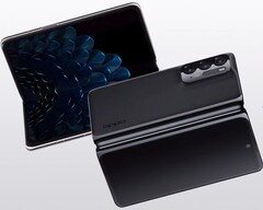 L&#039;Oppo Find N pliable pourrait être une menace pour le Galaxy Z Fold3 (Image : @evleaks/Oppo)