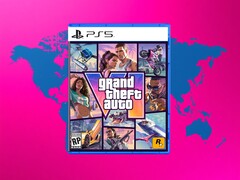 Boîte de GTA 6 pour PS5 présentée avec une carte du monde