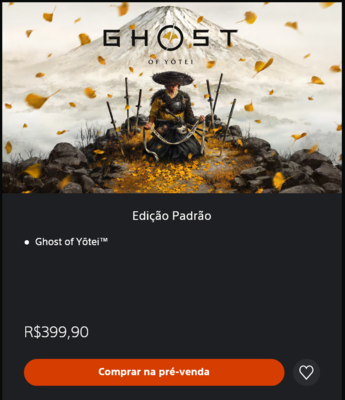 Prix de Ghost of Yotei sur le PS Store brésilien (Source : capture d'écran, PlayStation Store brésilien)