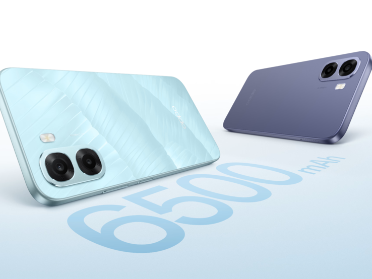 L'Oppo A6x 4G est disponible en violet prune et en bleu glace (Source : Oppo)