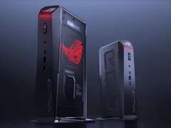 Le ROG NUC (2025) se présente sous la forme d'une seule finition destinée à être utilisée verticalement. (Source de l'image : Asus)
