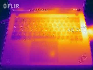 Lenovo ThinkPad X390 - Relevé thermique : sollicitations (palm-rest).