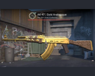 Le skin Gold Arabesque pour l'AK-47 dans Counter Strike 2 (source d'image : r/ohnePixel)