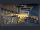 Le skin Gold Arabesque pour l'AK-47 dans Counter Strike 2 (source d'image : r/ohnePixel)