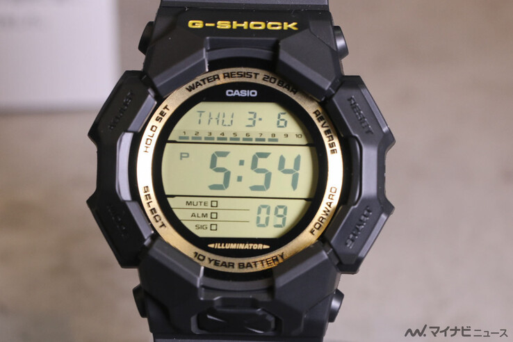 La montre Casio G-Shock GD-010GB-1A9. (Source de l'image : MyNavi News)