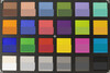 Vivo Nex Dual - ColorChecker Passport : la couleur de référence se situe dans la partie inférieure de chaque bloc.