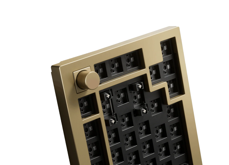 Keychron Q1 HE Copper Edition sans les capuchons de touches et les interrupteurs. (Source de l'image : Keychron)