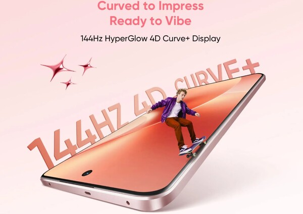 Le Realme 15 aura un taux de rafraîchissement de 144Hz comme le Realme 15 Pro. (Source de l'image : Realme) 