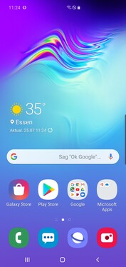 Samsung Galaxy S10 5G - Écran d'accueil par défaut.