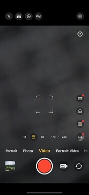 Interface utilisateur de l'appareil photo