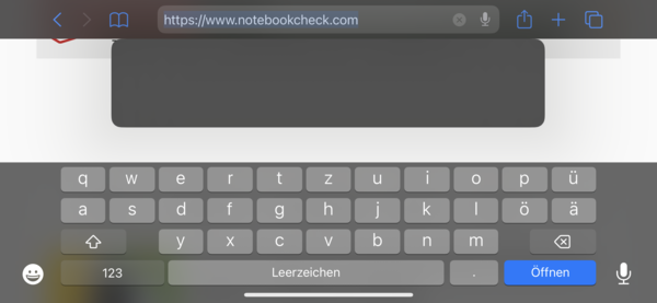 Mode paysage du clavier