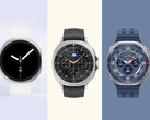 Les trois prochaines montres Galaxy de Samsung présentées côte à côte. (Source de l'image : via Evan Blass - édité)