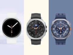 Les trois prochaines montres Galaxy de Samsung présentées côte à côte. (Source de l&#039;image : via Evan Blass - édité)