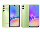 Le Galaxy A05s et le Galaxy A05, de gauche à droite. (Source de l'image : Samsung)