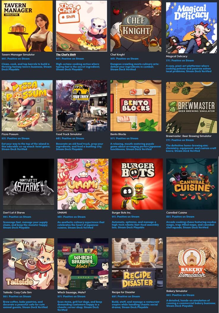 Tous les jeux inclus dans le pack
