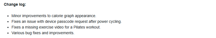 Les notes de mise à jour de la version bêta 14.07 de Garmin pour les smartwatches Venu 3 et vivoactive 5. (Source de l'image : Garmin)