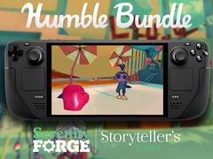 Tous les jeux de la collection Serenity Forge peuvent être achetés pour un paiement minimum de 12 $. Illustration : Le jeu Steam Deck Smile For Me (Source de l'image : Humble Bundle et Steam - édité)