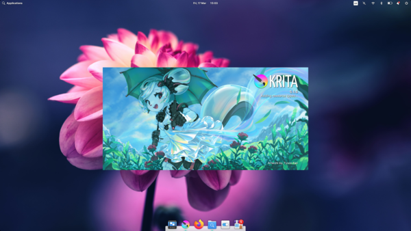 Krita 5.1 et elementaryOS 7 se mélangent très bien (Image source : Own)