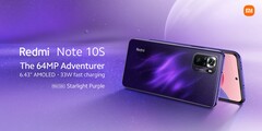 Le Redmi Note 10S dans sa nouvelle finition Starlight Purple. (Image source : Xiaomi)