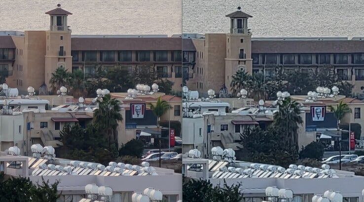 À gauche : Vivo X300 Pro 85 mm 200 MP magnification. A droite : Vivo X300 Pro 85 mm grossissement 12 MP.