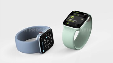 Apple Watch 7 Green/Blue (image via Jon Prosser)