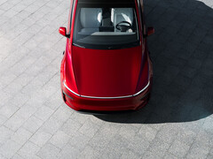 La nouvelle Tesla Model Y en couleur Ultra Red (Source de l'image : Tesla)